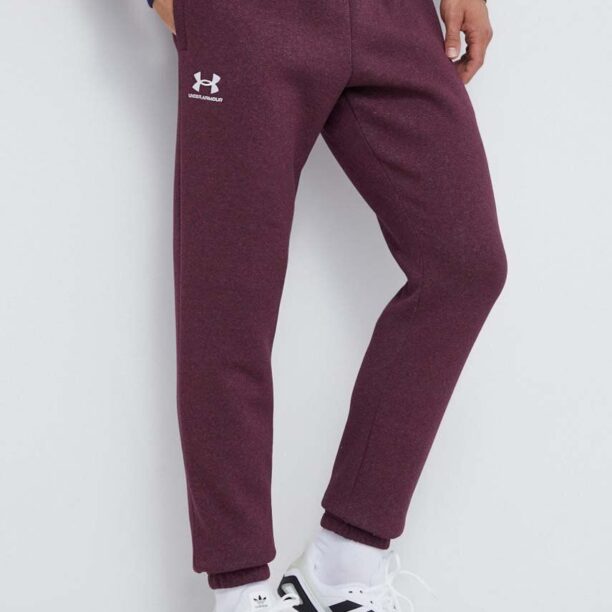 Under Armour pantaloni de trening culoarea bordo