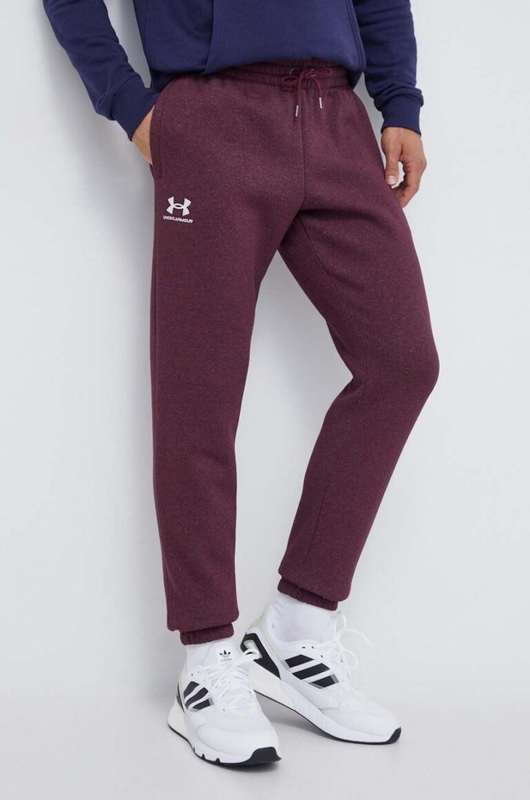 Under Armour pantaloni de trening culoarea bordo