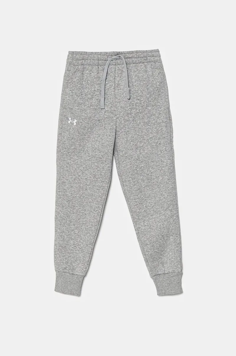 Under Armour pantaloni de trening pentru copii UA Rival Fleece culoarea gri