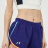 Under Armour pantaloni scurți de alergare Fly-By 2.0 culoarea albastru marin