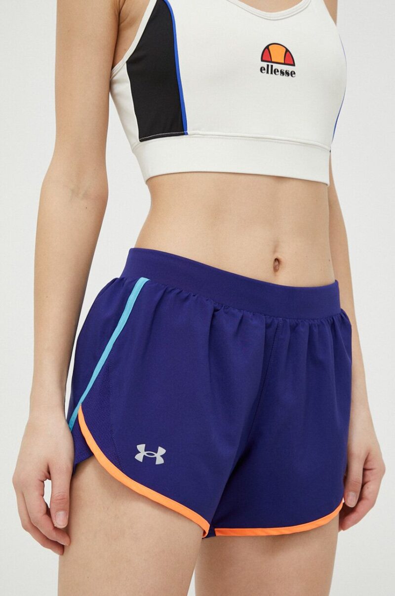 Under Armour pantaloni scurți de alergare Fly-By 2.0 culoarea albastru marin