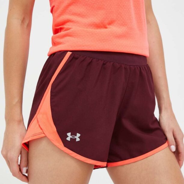 Under Armour pantaloni scurți de alergare Fly-By 2.0 culoarea bordo