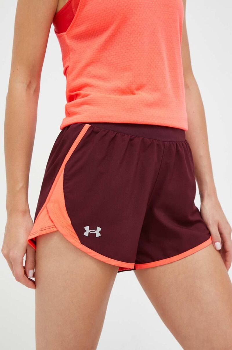 Under Armour pantaloni scurți de alergare Fly-By 2.0 culoarea bordo