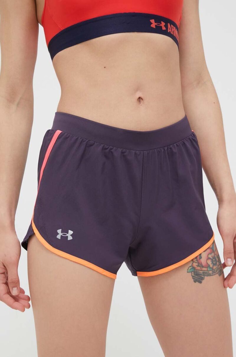 Under Armour pantaloni scurți de alergare Fly-By 2.0 culoarea gri