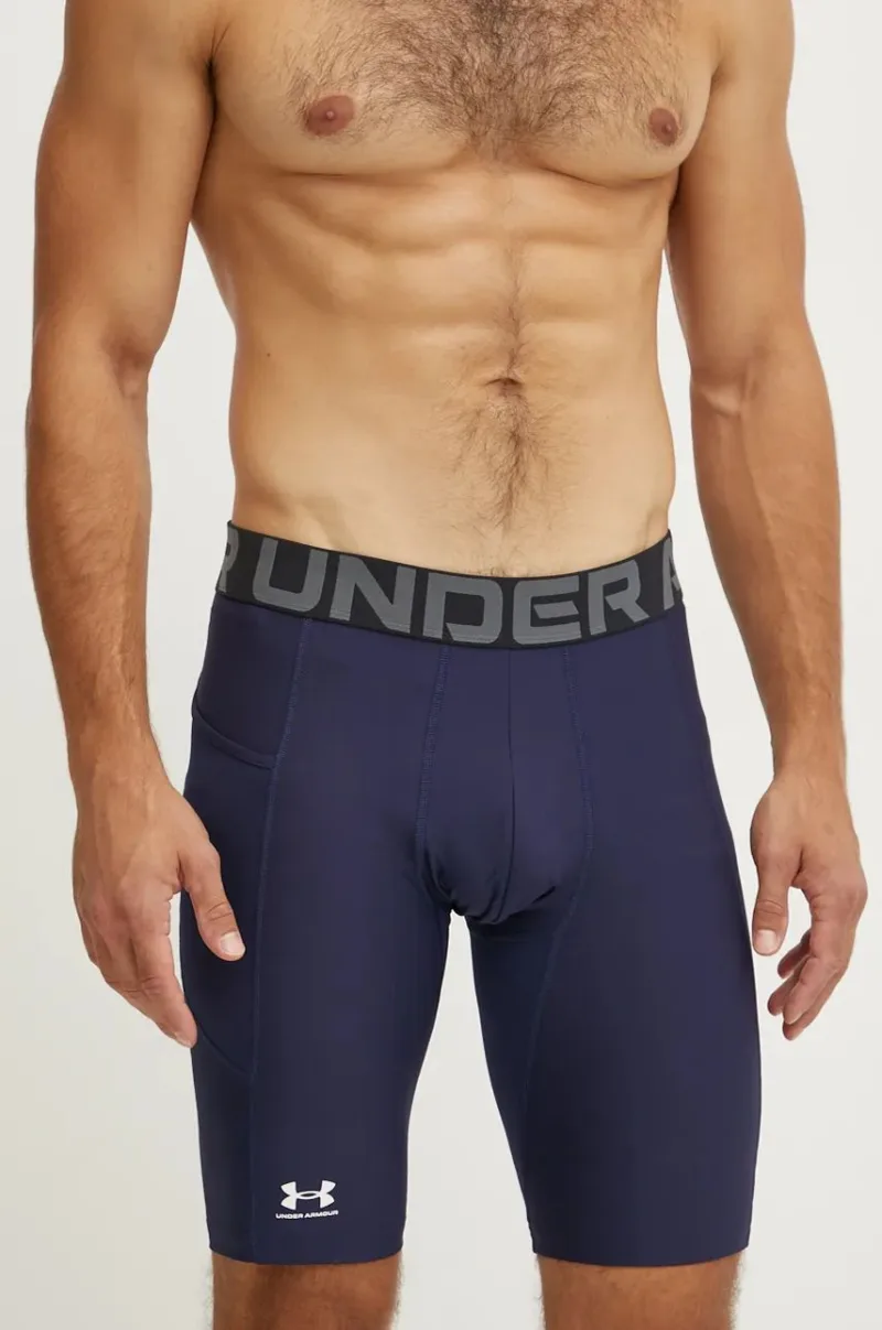 Under Armour pantaloni scurți de antrenament culoarea albastru marin