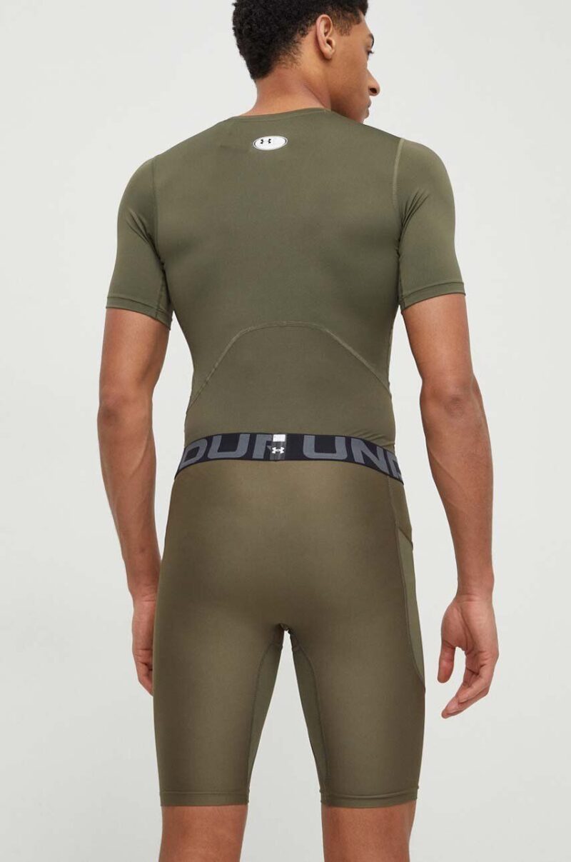 Under Armour pantaloni scurți de antrenament culoarea verde preţ