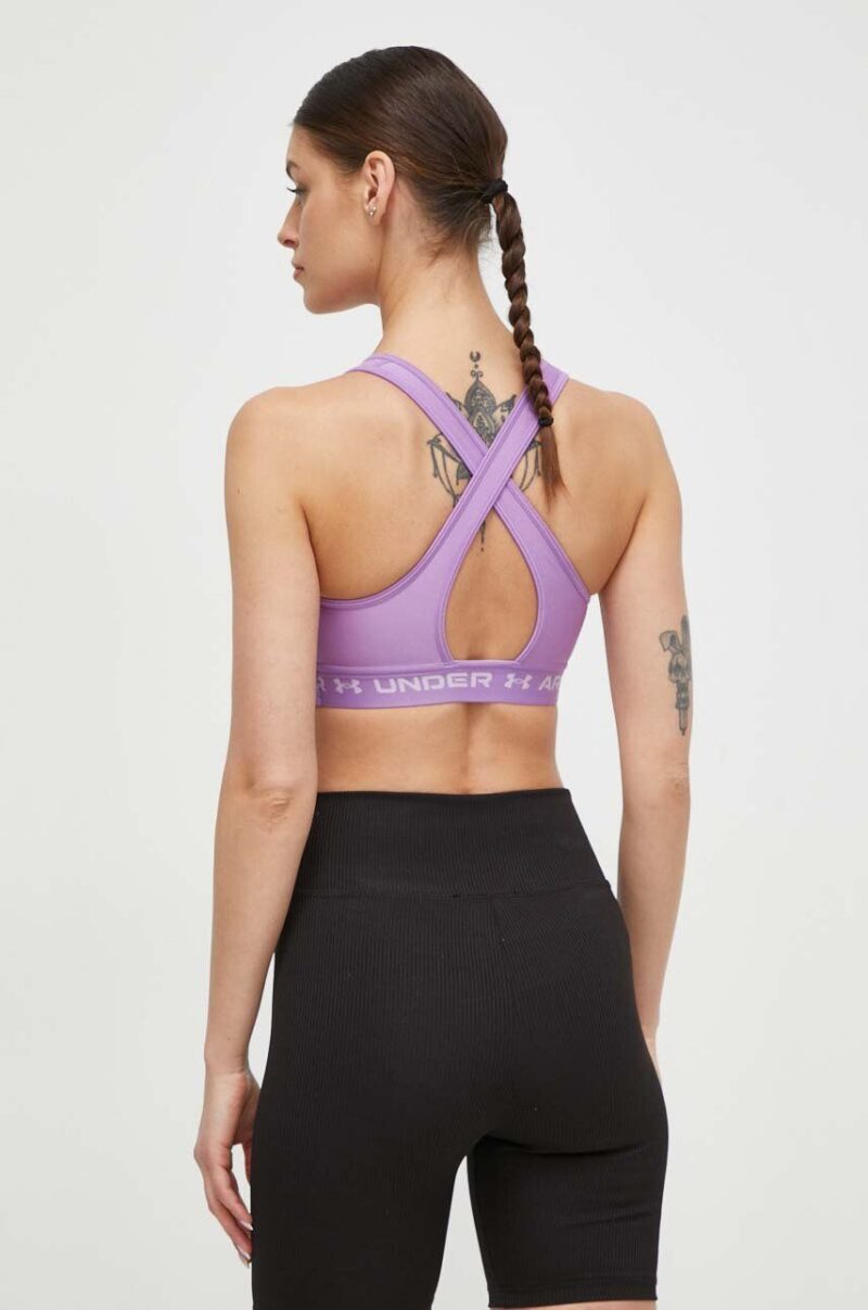 Under Armour sutien sport Crossback culoarea violet preţ