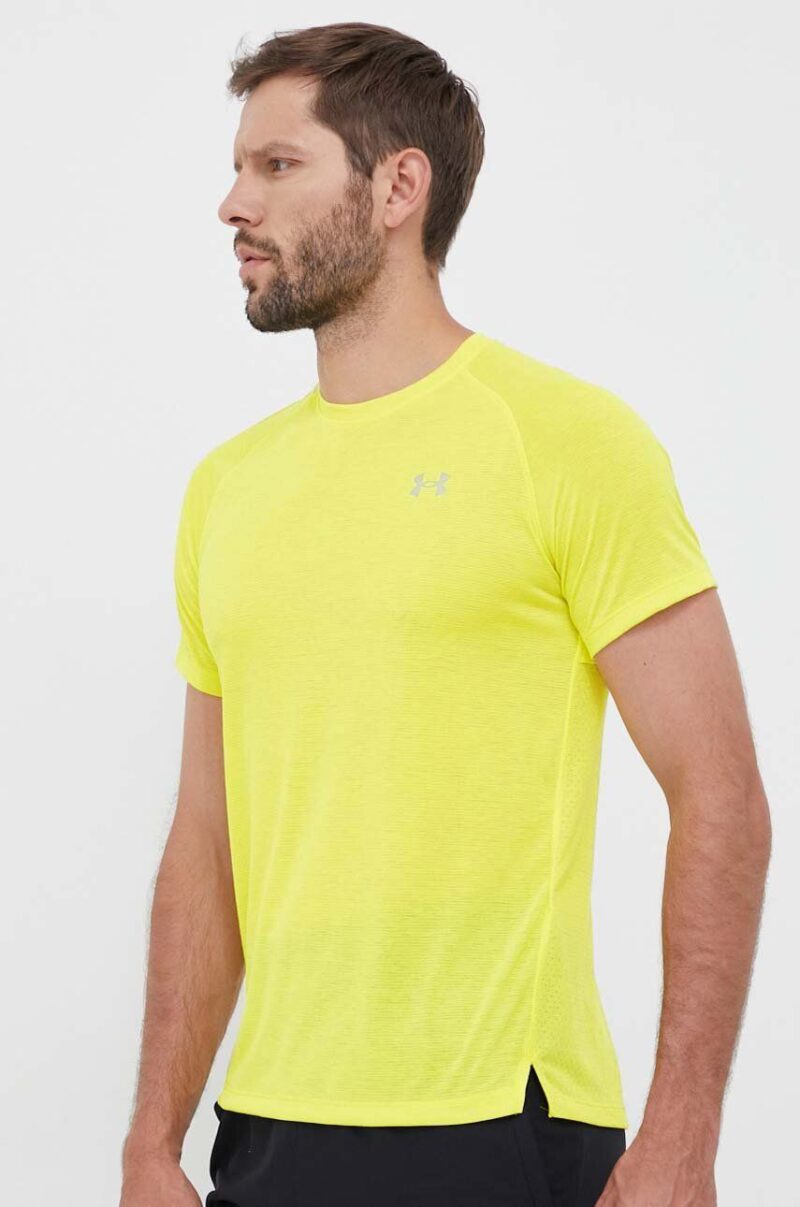 Under Armour tricou de alergare culoarea galben