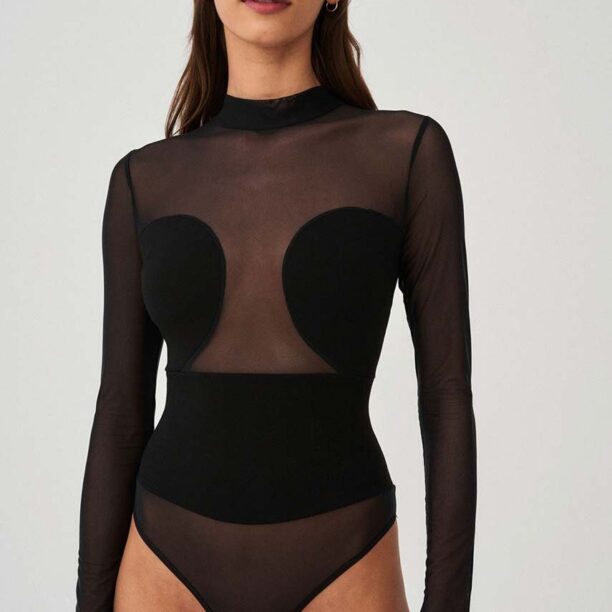 Undress Code body All-Nighter Bodysuit culoarea negru