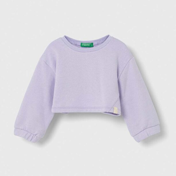 United Colors of Benetton bluza copii culoarea violet