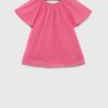 United Colors of Benetton bluza de bumbac pentru copii culoarea roz