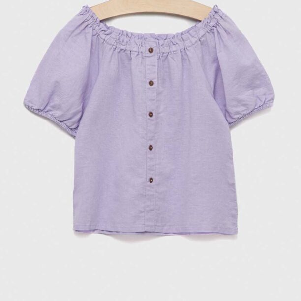 United Colors of Benetton bluza de in pentru copii culoarea violet