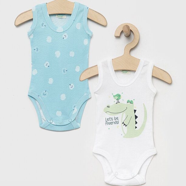 United Colors of Benetton body din bumbac pentru bebelusi 2-pack