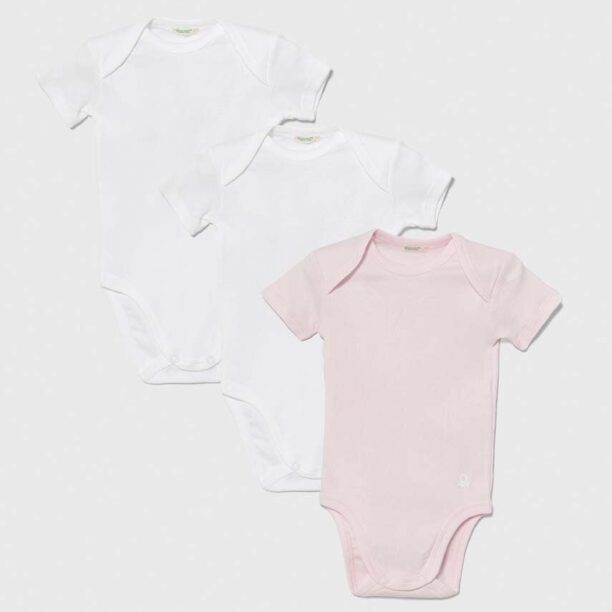 United Colors of Benetton body din bumbac pentru bebelusi 3-pack