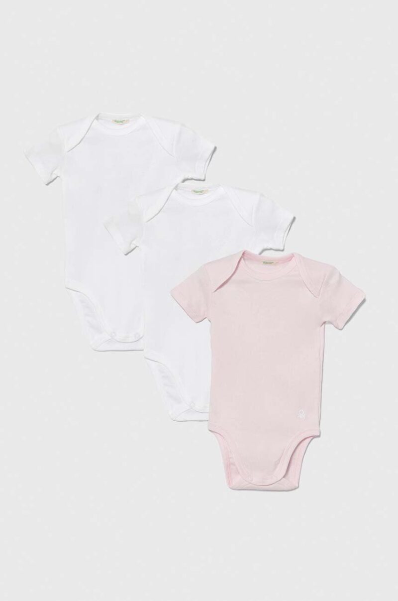 United Colors of Benetton body din bumbac pentru bebelusi 3-pack