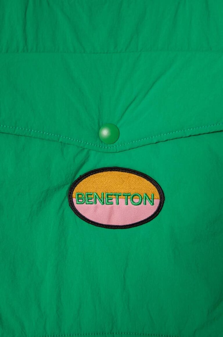 United Colors of Benetton geaca copii culoarea verde preţ