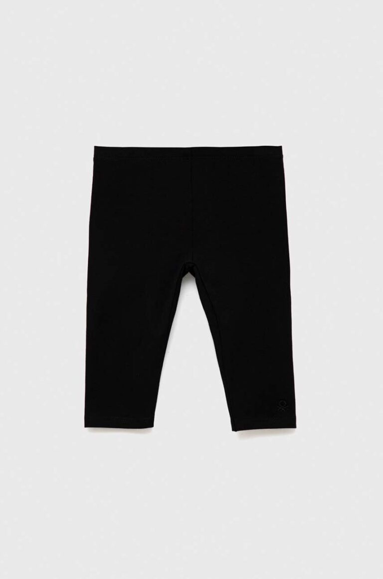 United Colors of Benetton leggins copii culoarea negru