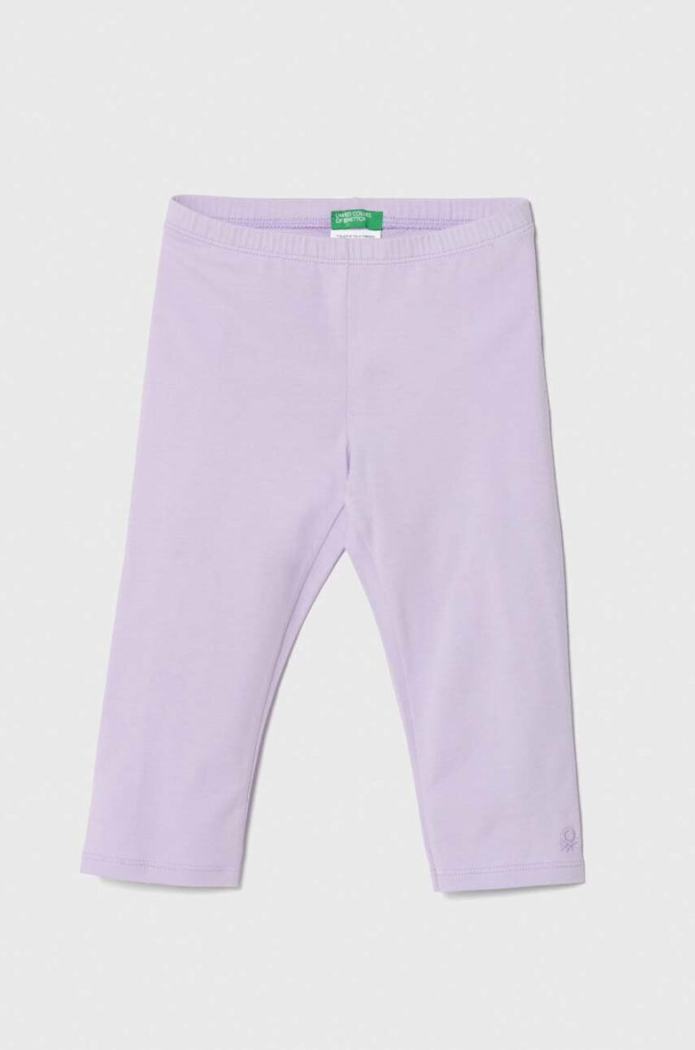 United Colors of Benetton leggins copii culoarea violet