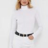 United Colors of Benetton longsleeve din bumbac culoarea alb