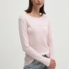 United Colors of Benetton longsleeve din bumbac culoarea roz