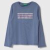 United Colors of Benetton longsleeve din bumbac pentru copii