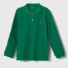 United Colors of Benetton longsleeve din bumbac pentru copii culoarea verde