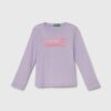 United Colors of Benetton longsleeve din bumbac pentru copii culoarea violet