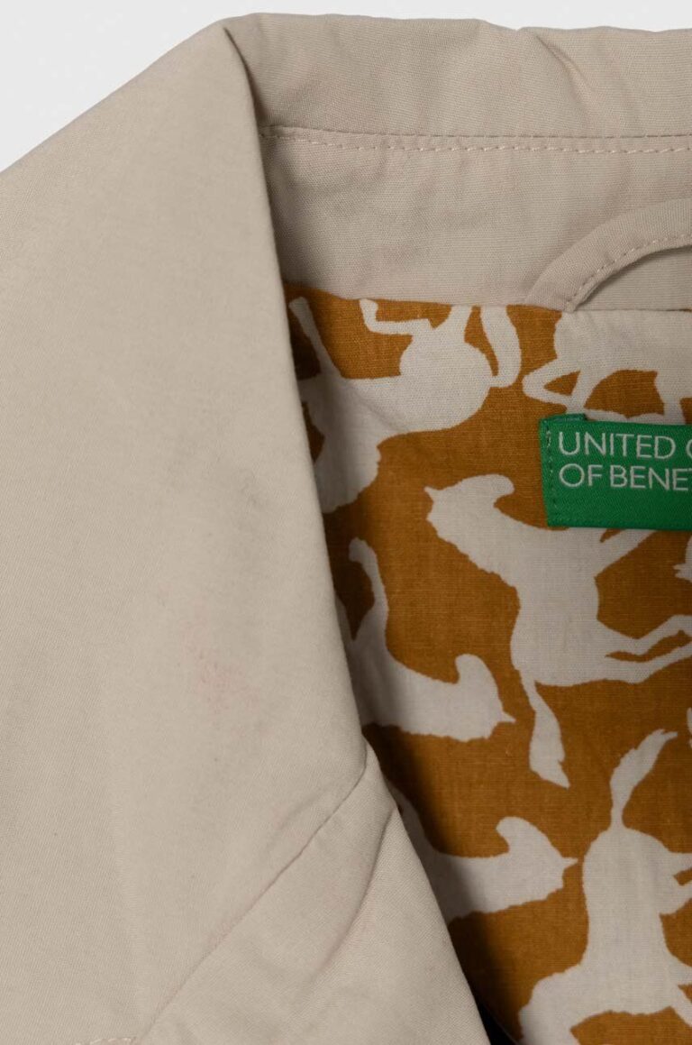 United Colors of Benetton palton copii culoarea bej preţ