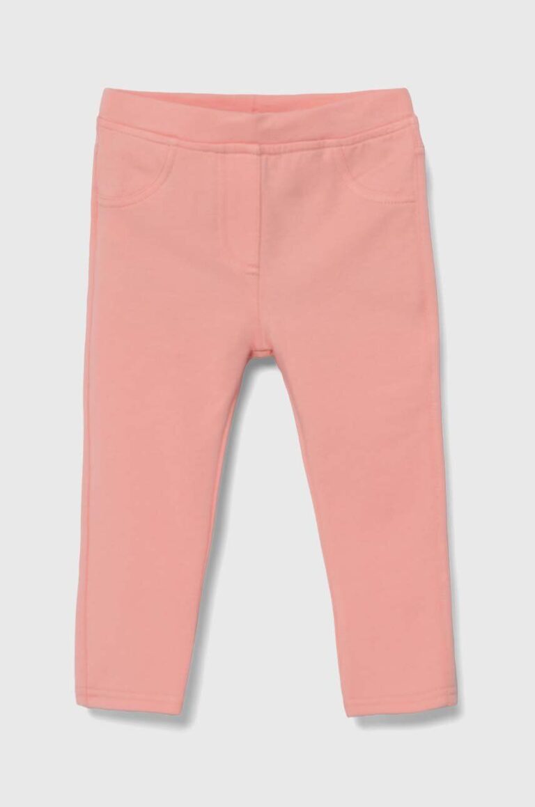 United Colors of Benetton pantaloni copii culoarea roz