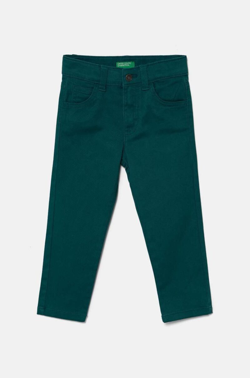 United Colors of Benetton pantaloni copii culoarea verde