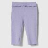 United Colors of Benetton pantaloni de trening pentru bebeluși culoarea violet