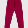 United Colors of Benetton pantaloni de trening pentru copii culoarea roz