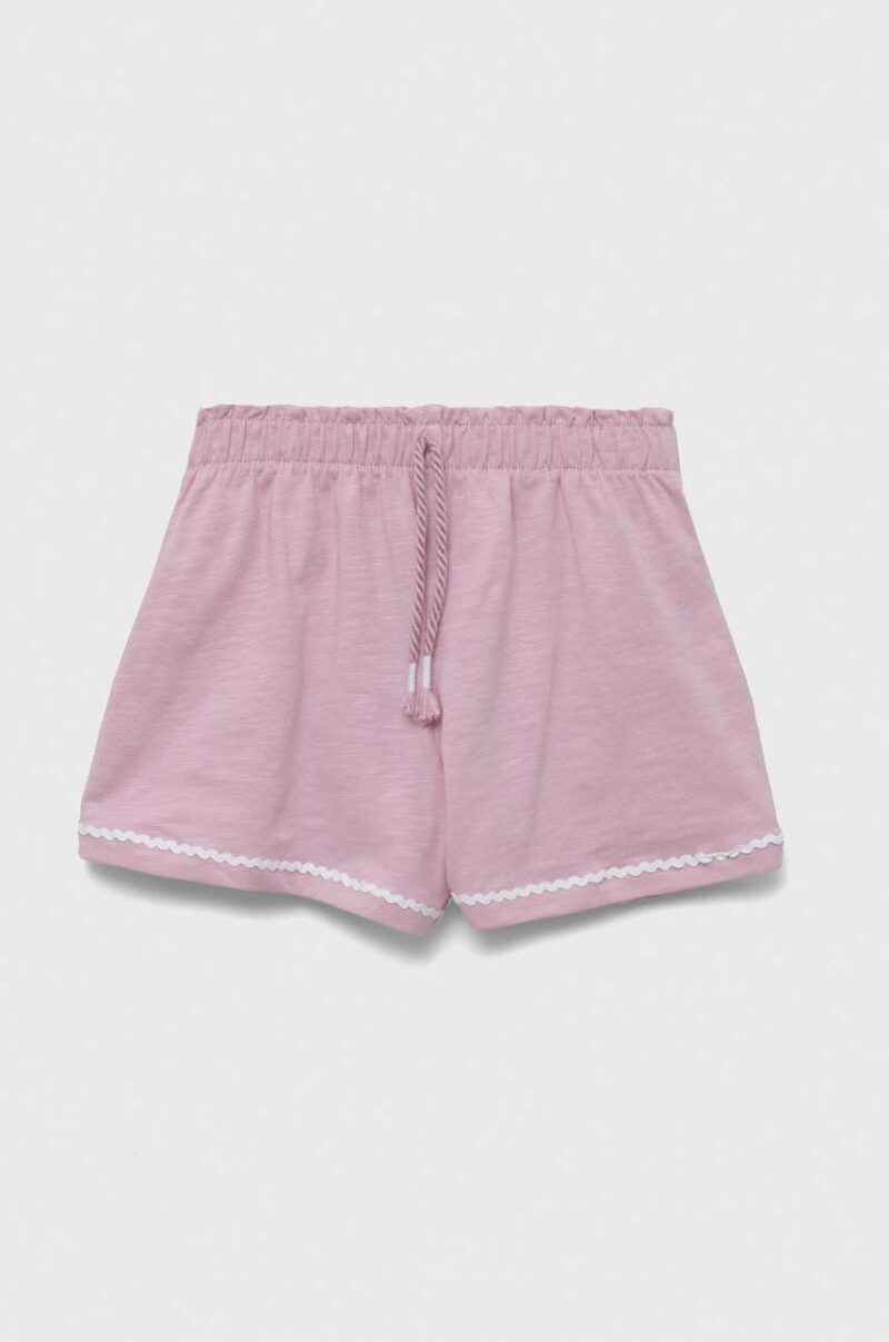 United Colors of Benetton pantaloni scurti bebe culoarea roz