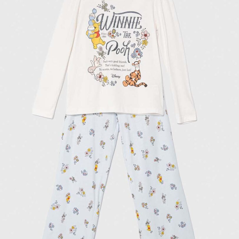 United Colors of Benetton pijama copii culoarea bej