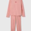 United Colors of Benetton pijama copii culoarea roz