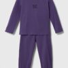 United Colors of Benetton pijama copii culoarea violet