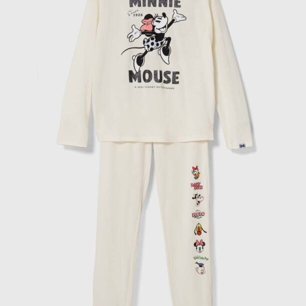 United Colors of Benetton pijama copii x Disney culoarea bej