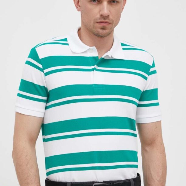 United Colors of Benetton polo de bumbac culoarea verde