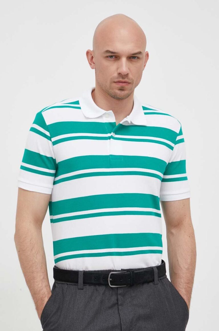 United Colors of Benetton polo de bumbac culoarea verde