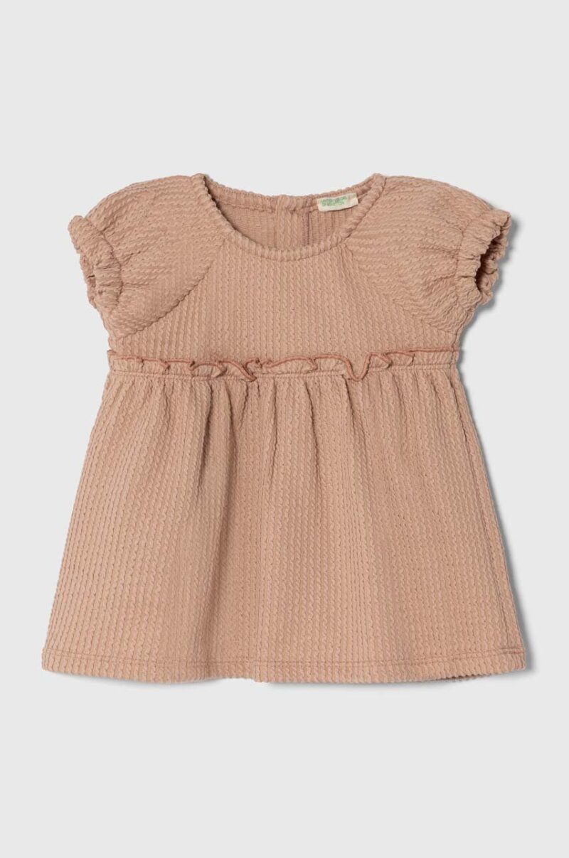 United Colors of Benetton rochie bebe culoarea bej