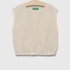 United Colors of Benetton top copii culoarea bej