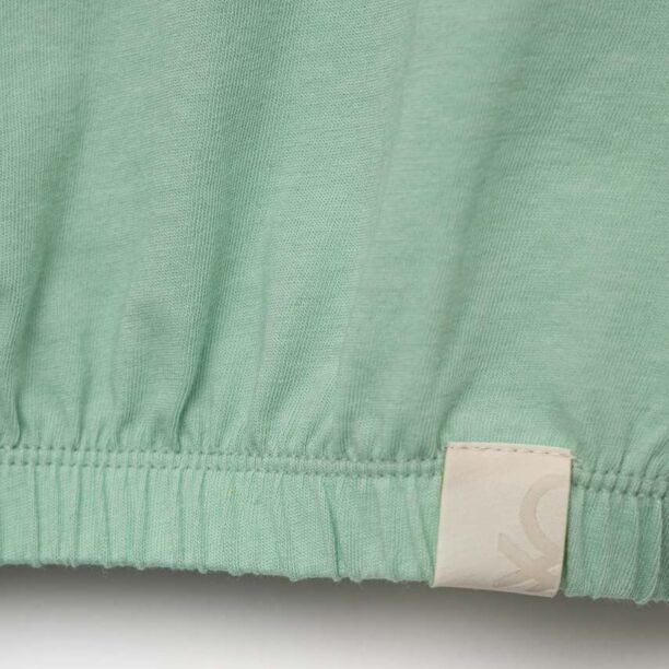 United Colors of Benetton top copii culoarea verde preţ