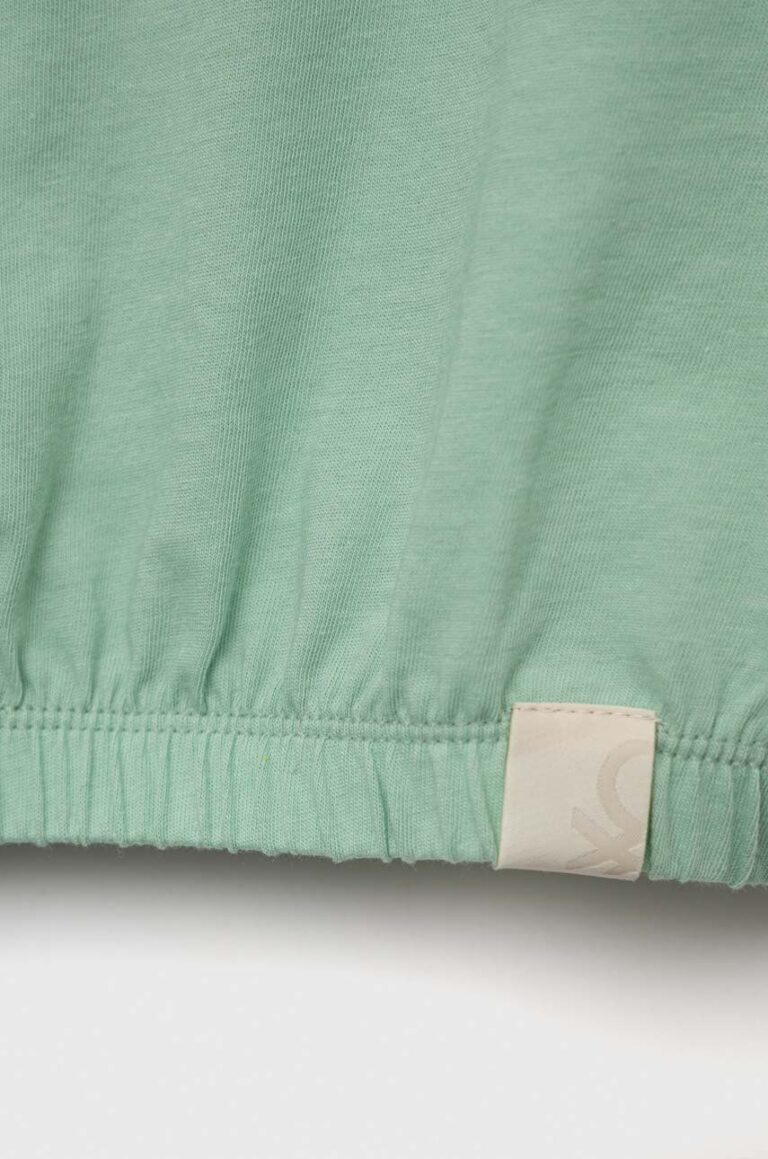 United Colors of Benetton top copii culoarea verde preţ