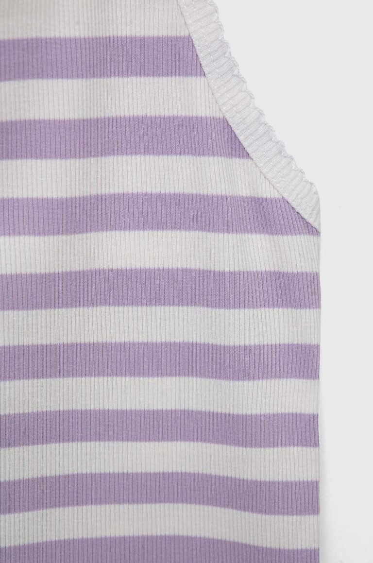 United Colors of Benetton top copii culoarea violet preţ