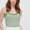 United Colors of Benetton top din bumbac culoarea verde