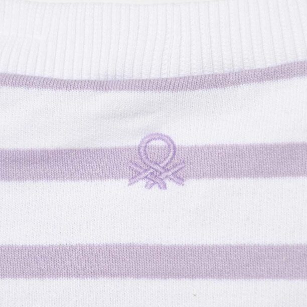 United Colors of Benetton top din bumbac pentru copii culoarea violet preţ