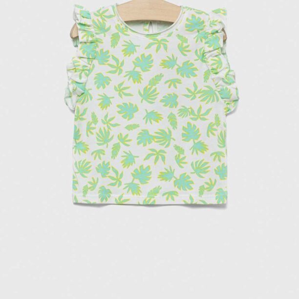 United Colors of Benetton tricou bebe culoarea verde