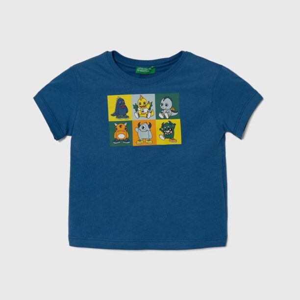 United Colors of Benetton tricou de bumbac pentru copii cu imprimeu