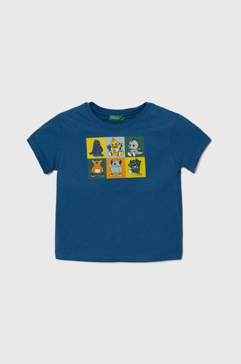 United Colors of Benetton tricou de bumbac pentru copii cu imprimeu