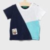 United Colors of Benetton tricou de bumbac pentru copii culoarea albastru marin